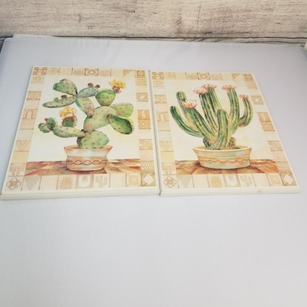 Vintage Cacti wall decor